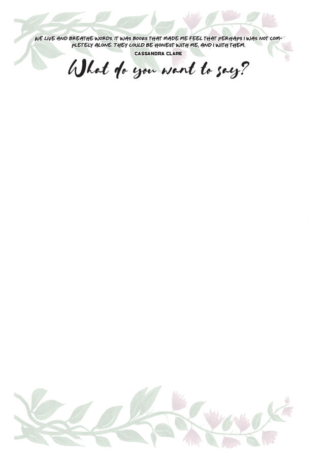 What do you want to say?