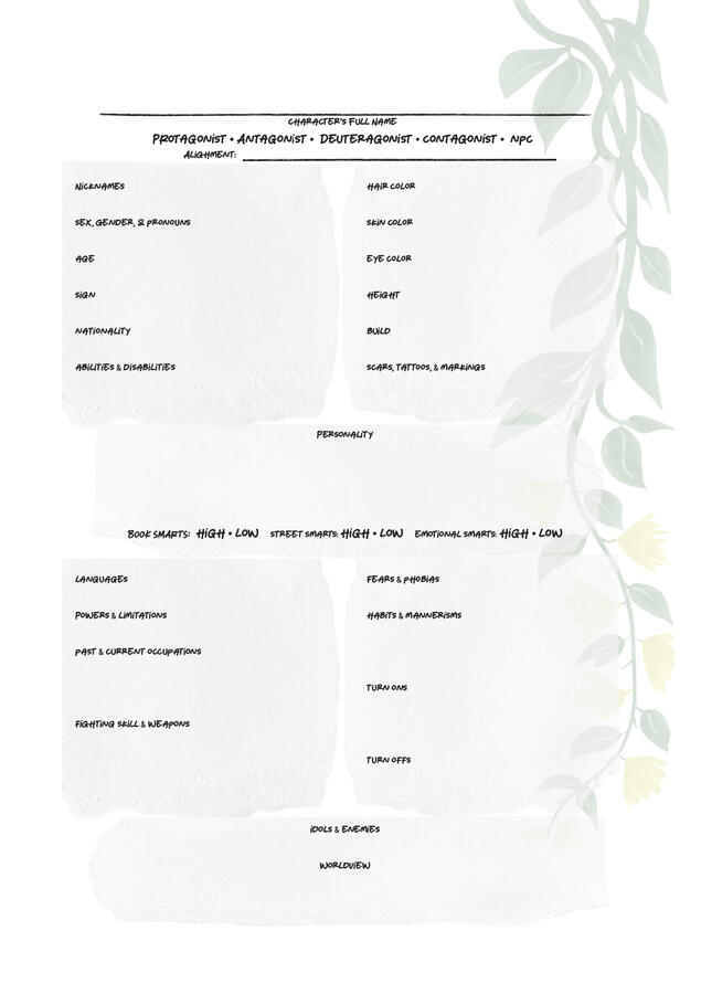 Character Sheet 1 Character Sheet 1